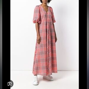 Ganni Charron Midi Flare Dress size small